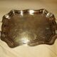 Large english silver metal tray