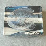 New vintage Arcoroc fish plates in original box