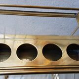 Brass and glass dessert