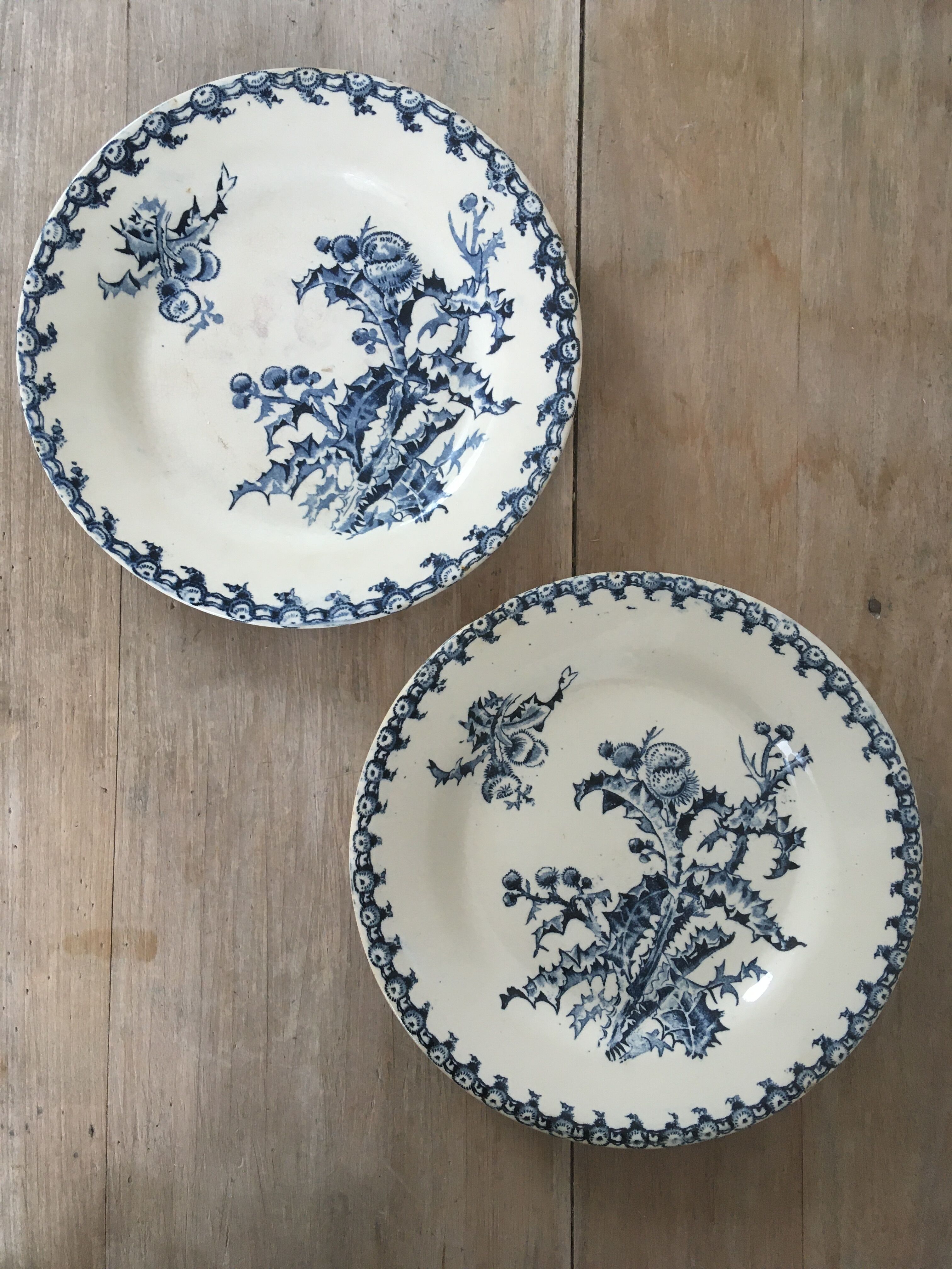 Flat plates iron earth Gien Thistles