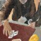 Oil on canvas under glass, "The Players" 1950