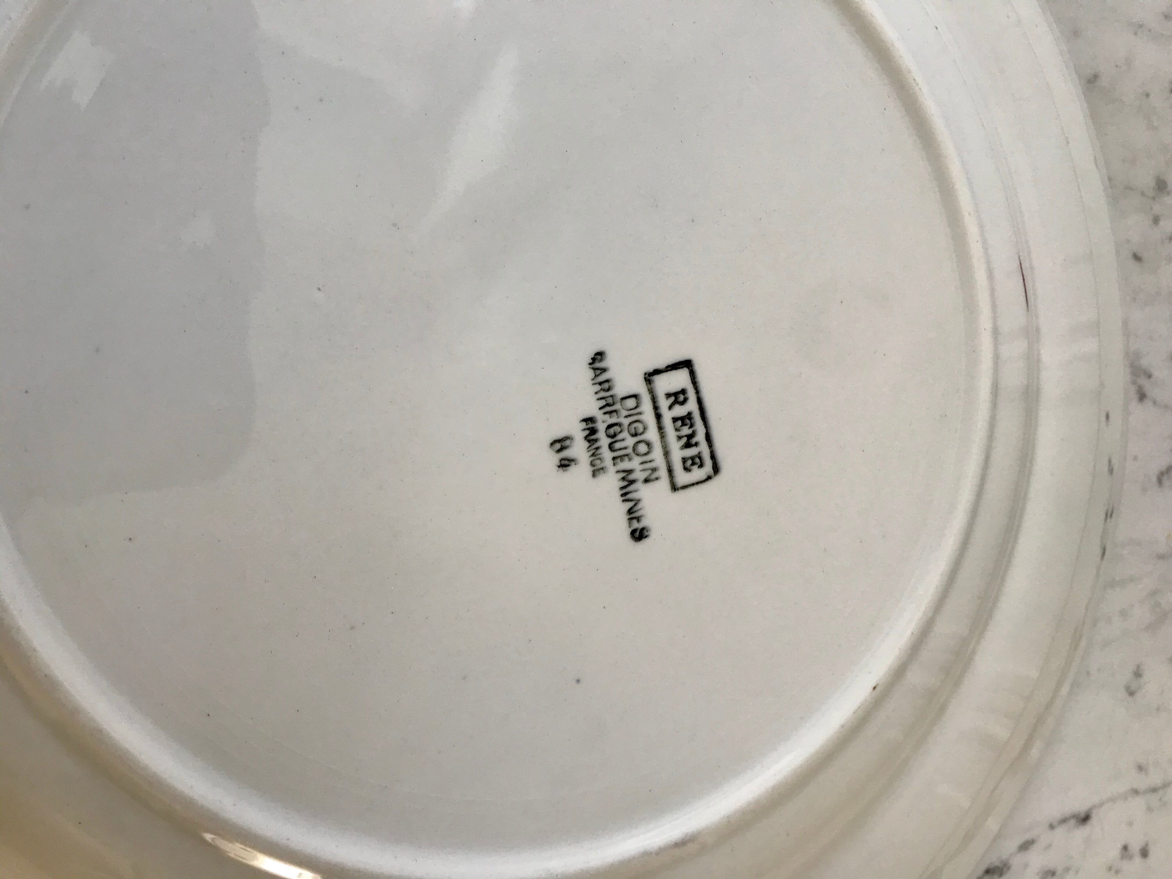 Dish Digoin Sarreguemines model "Renée" years 30-40