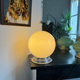 Vintage opaline globe table lamp