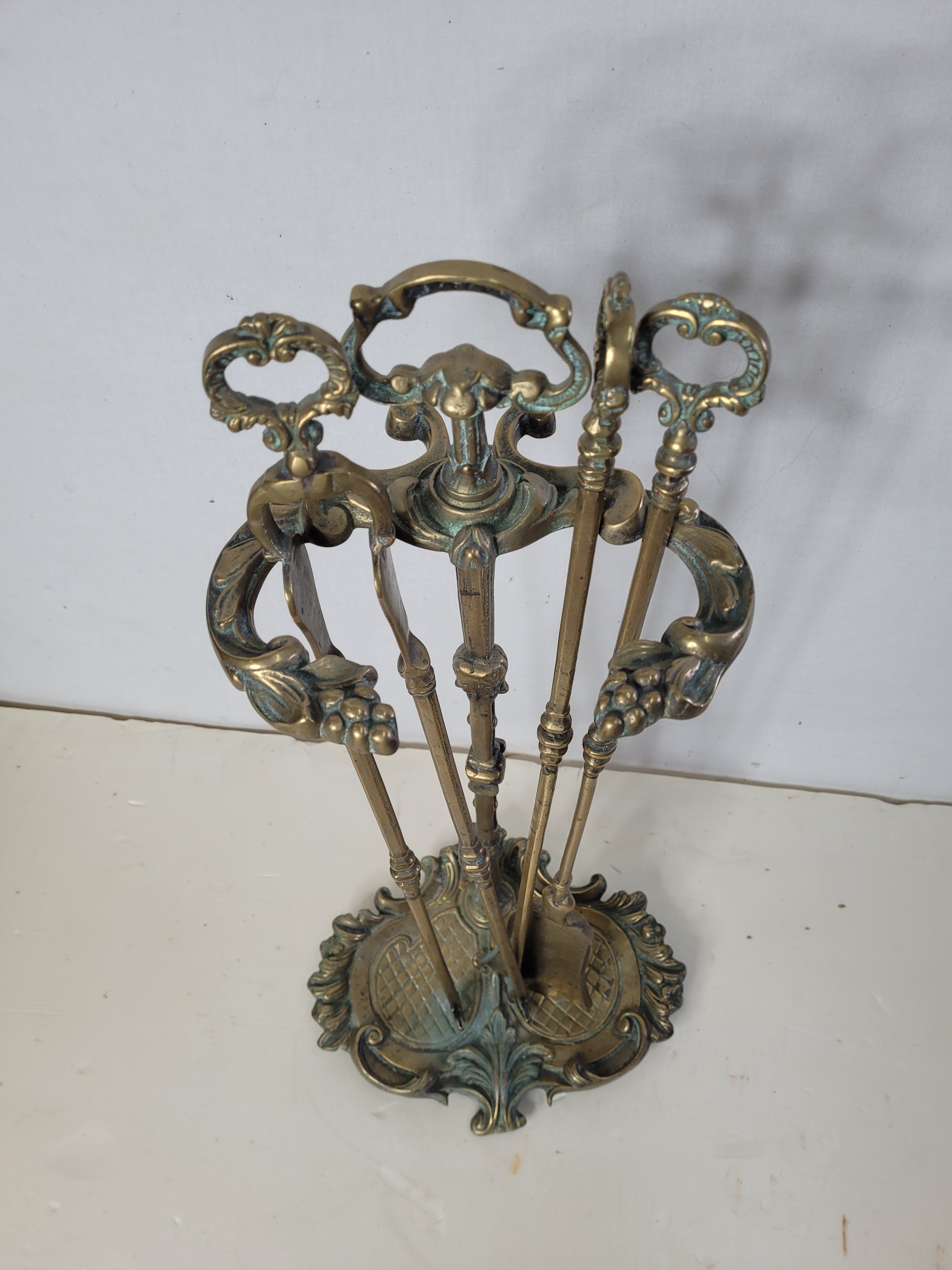 Louis XV style bronze fireplace kit