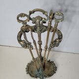 Louis XV style bronze fireplace kit
