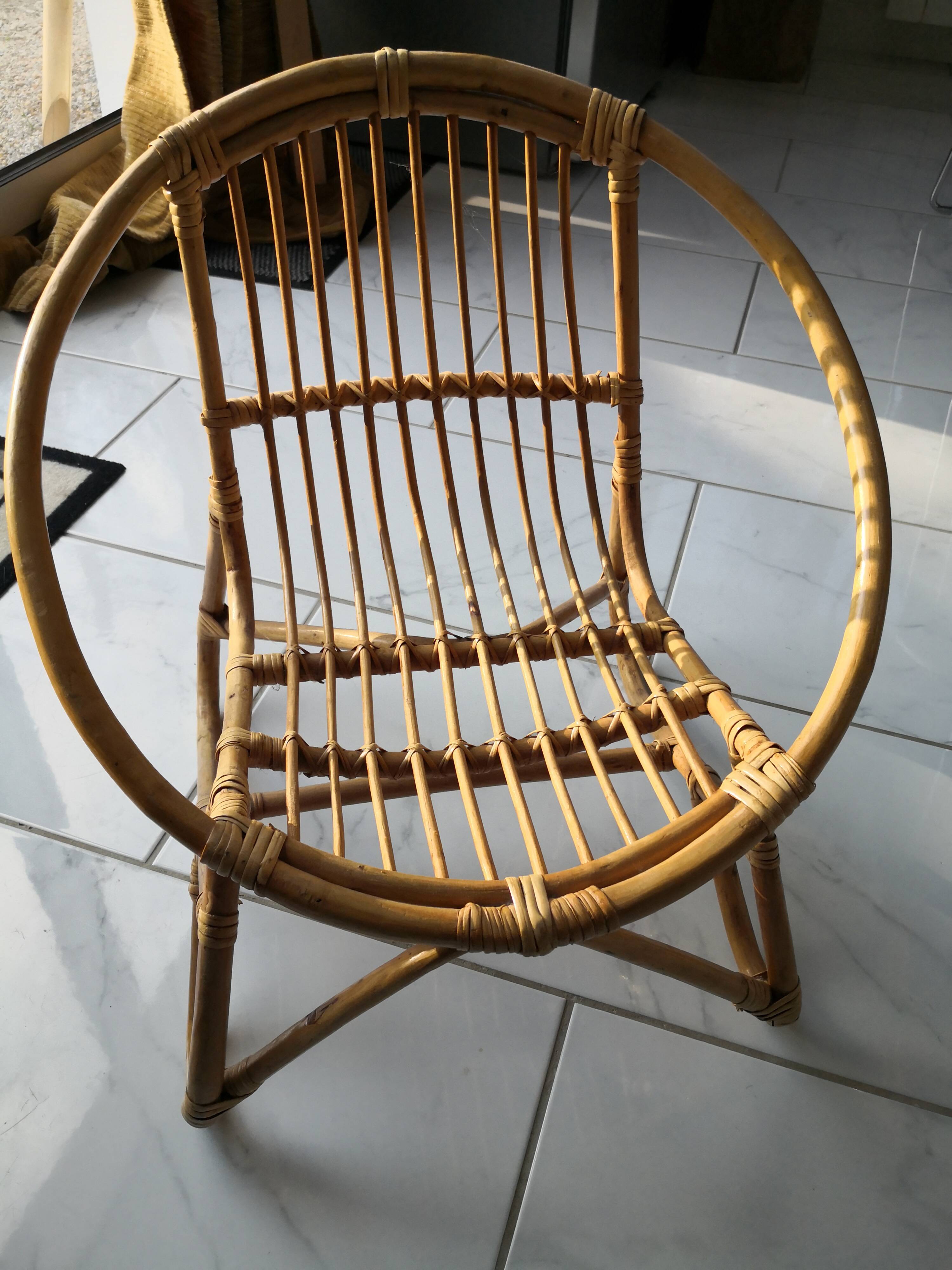 Rattan armchair