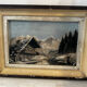 Mid-century carved and painted Alpine table L 56 cm/H 43 cm