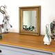 Antique mirror in gilded and copper wood