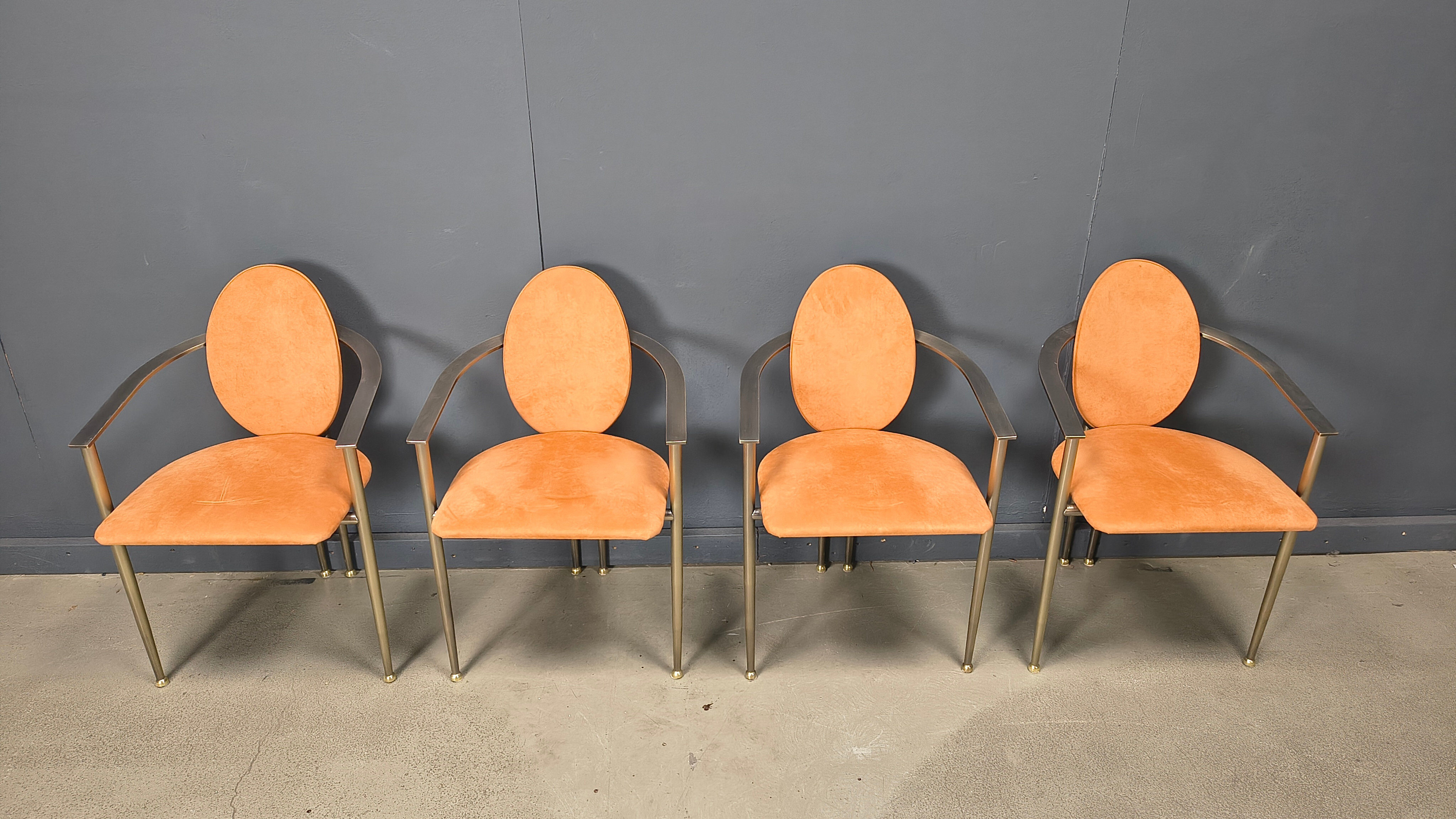 Vintage dining chairs by Belgochrom, set of 4 - 1980s