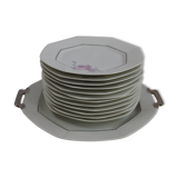 Service à gâteaux  en porcelaine de limoges DRB