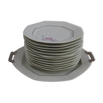 Limoges DRB porcelain cake service