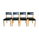 Set of 4 Scandinavian style dining chairs, circa 60
