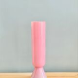Large vintage vase in pink opaline H40cm