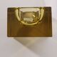Vintage 1960s Yellow Crystal Ashtray, German Design