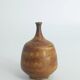 Small Mid-Century Scandinavian Modern Collectible Brown Stoneware Vases by Gunnar Borg, Set of 4