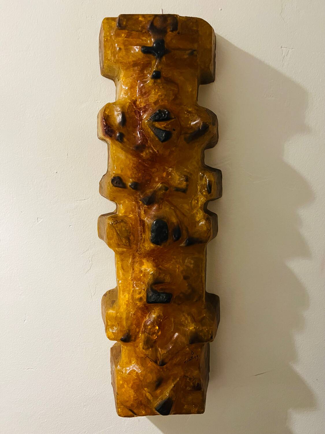 Matius Totem French Pop Art wall lights, sculpture, 1970