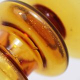 Space age glass candle holder