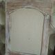 Carved white wood mirror 1990 decorative carved with opening shutters on a square mirror