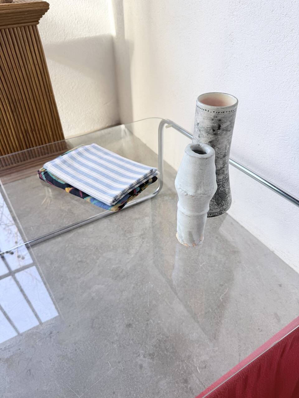 Table basse moderniste Bauhaus en acier tubulaire