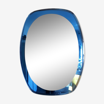 Miroir sur plaque de verre bleu 60×80 cm