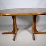 Scandinavian Solid Wood Teak Dining Table 1960s