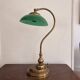 Banker's Desk Lamp Swan Neck Opaline Green