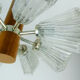 1960s temde 8-light pendant lamp sputnik chandelier teak glass metal