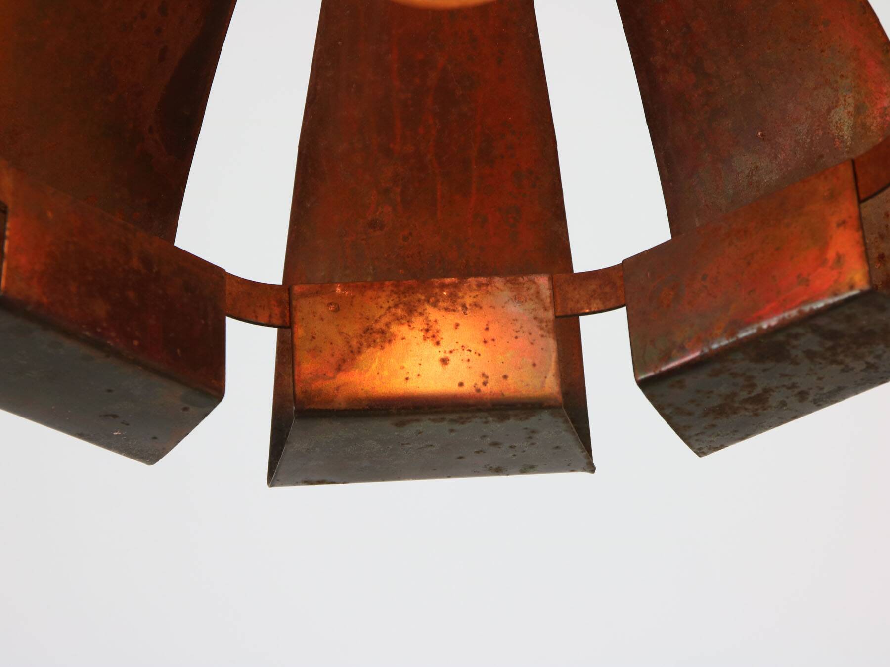 Vintage Italian Copper Colour Pendant Lamp, 70s