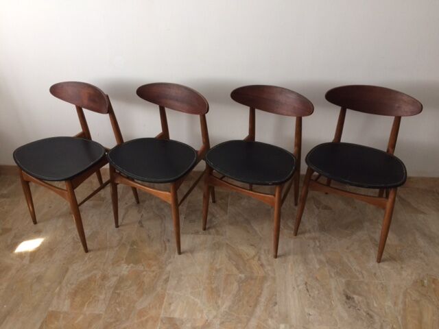 4 Scandinavian chairs 1950