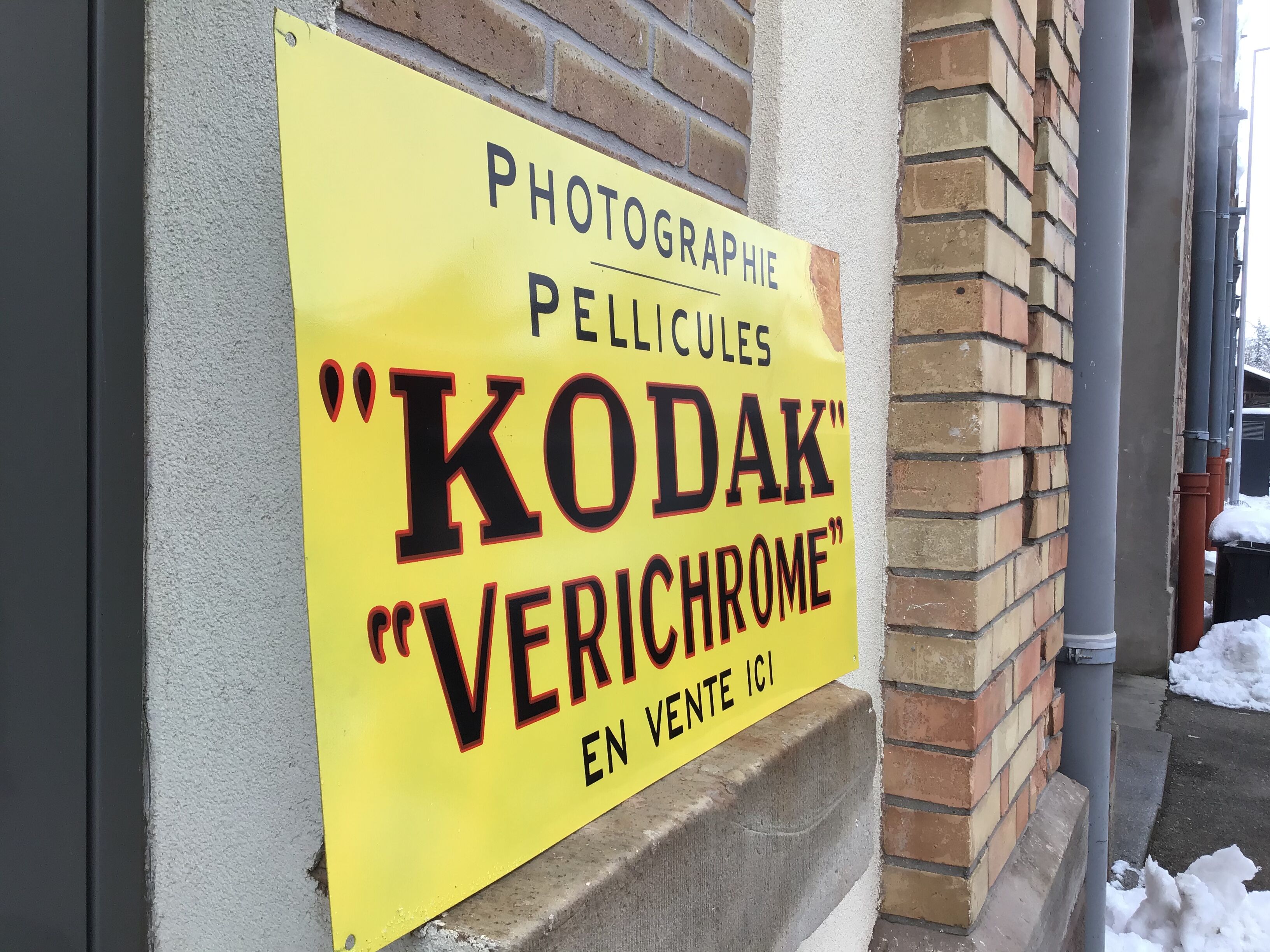 Plaque metal vintage Photo Kodak non emaillée sign