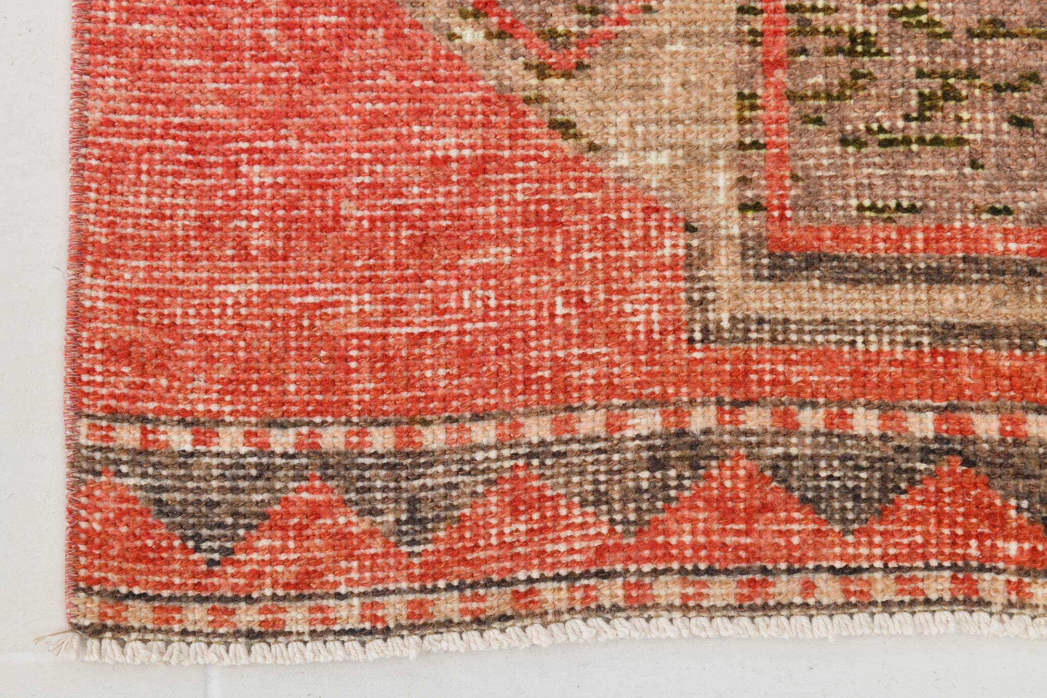 3x10 Rose Red Turkish Vintage Runner Rug,  80x309Cm SK 20304