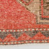 3x10 Rose Red Turkish Vintage Runner Rug,  80x309Cm SK 20304