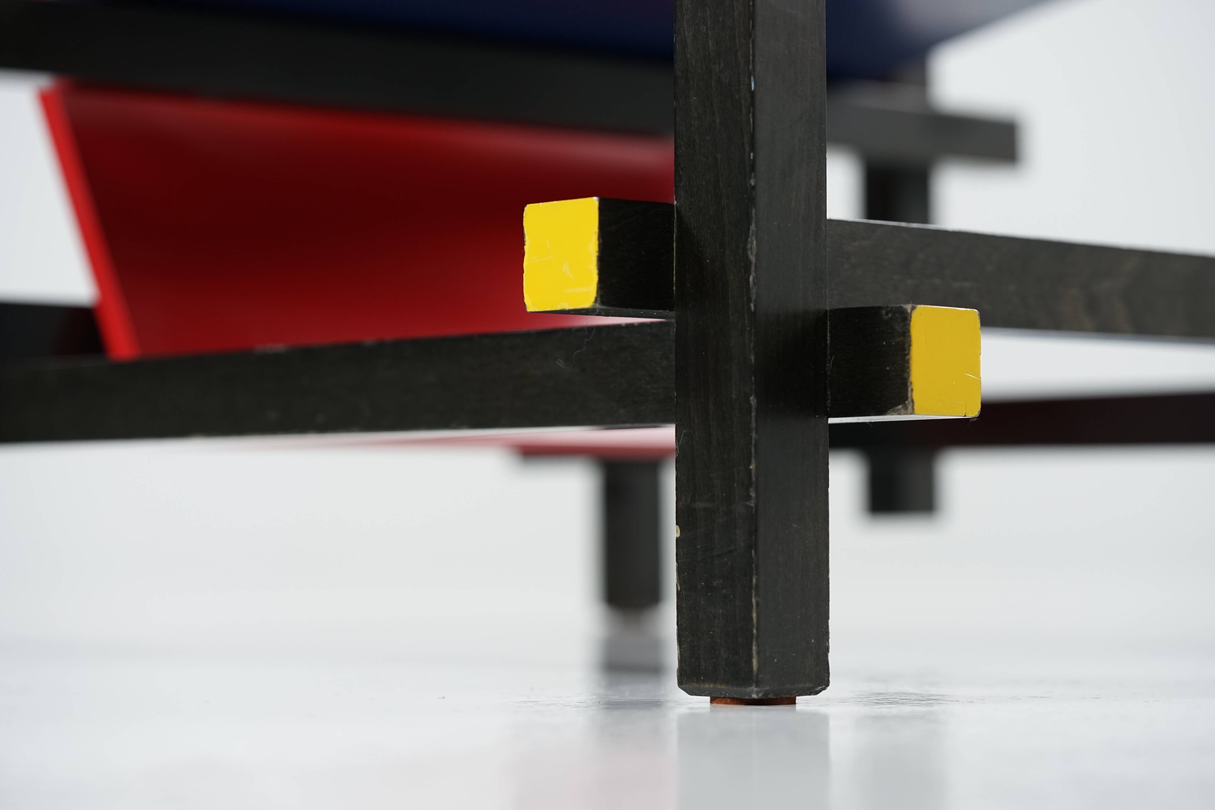 Red And Blue Arm Chair by Gerrit Rietveld for Cassina