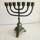 Ancien Chandelier Menorah 7 branches