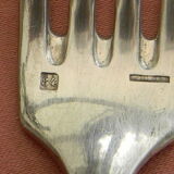 Set of 10 cutlery in silver white metal