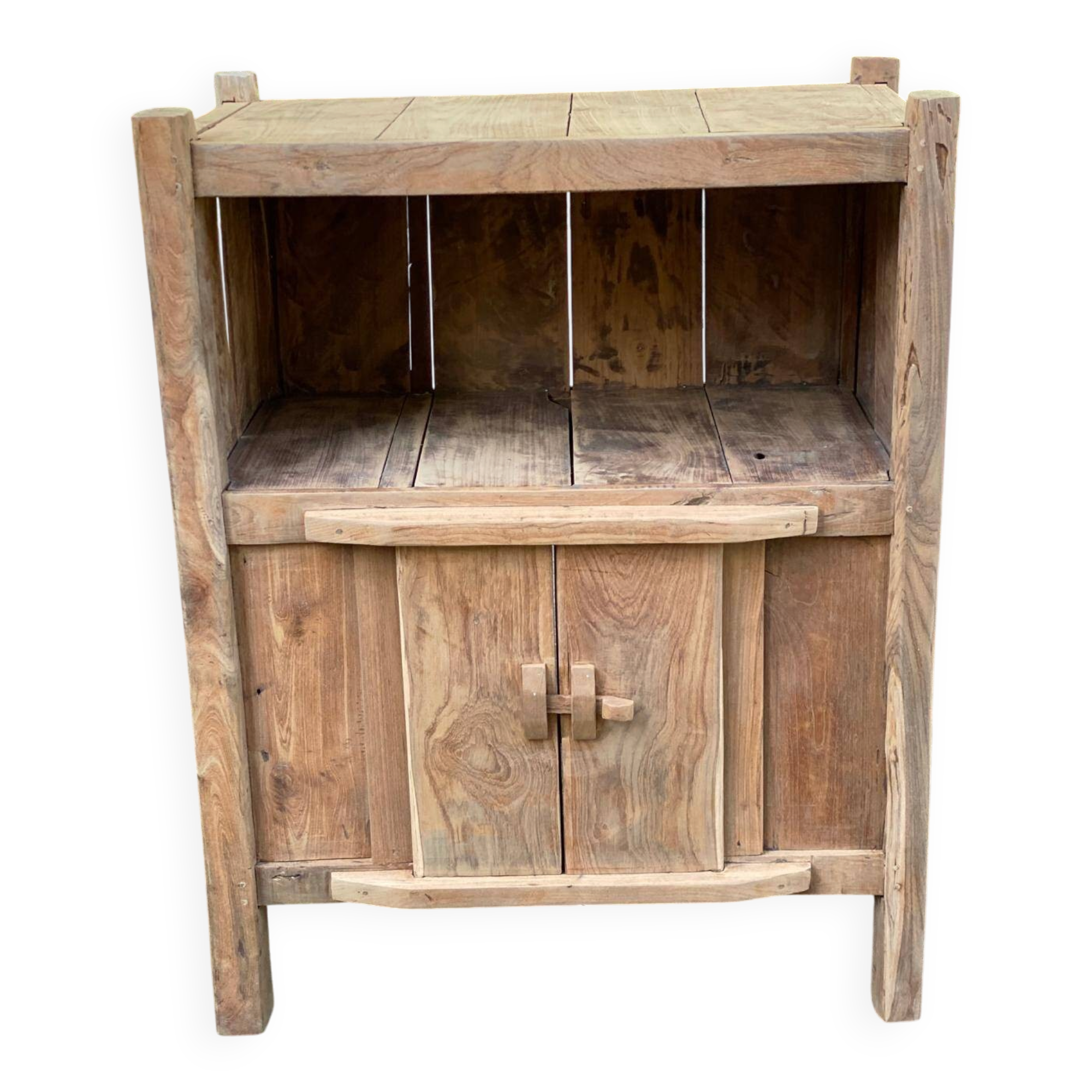 Small solid elm wardrobe - Shandong China around 1900