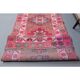 Vintage Turkish Oushak Handmade Wool Cotton Pink Runner 85x387