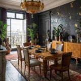 French Art Deco Sycamore Dining Suite in the Style of André Arbus, c. 1940