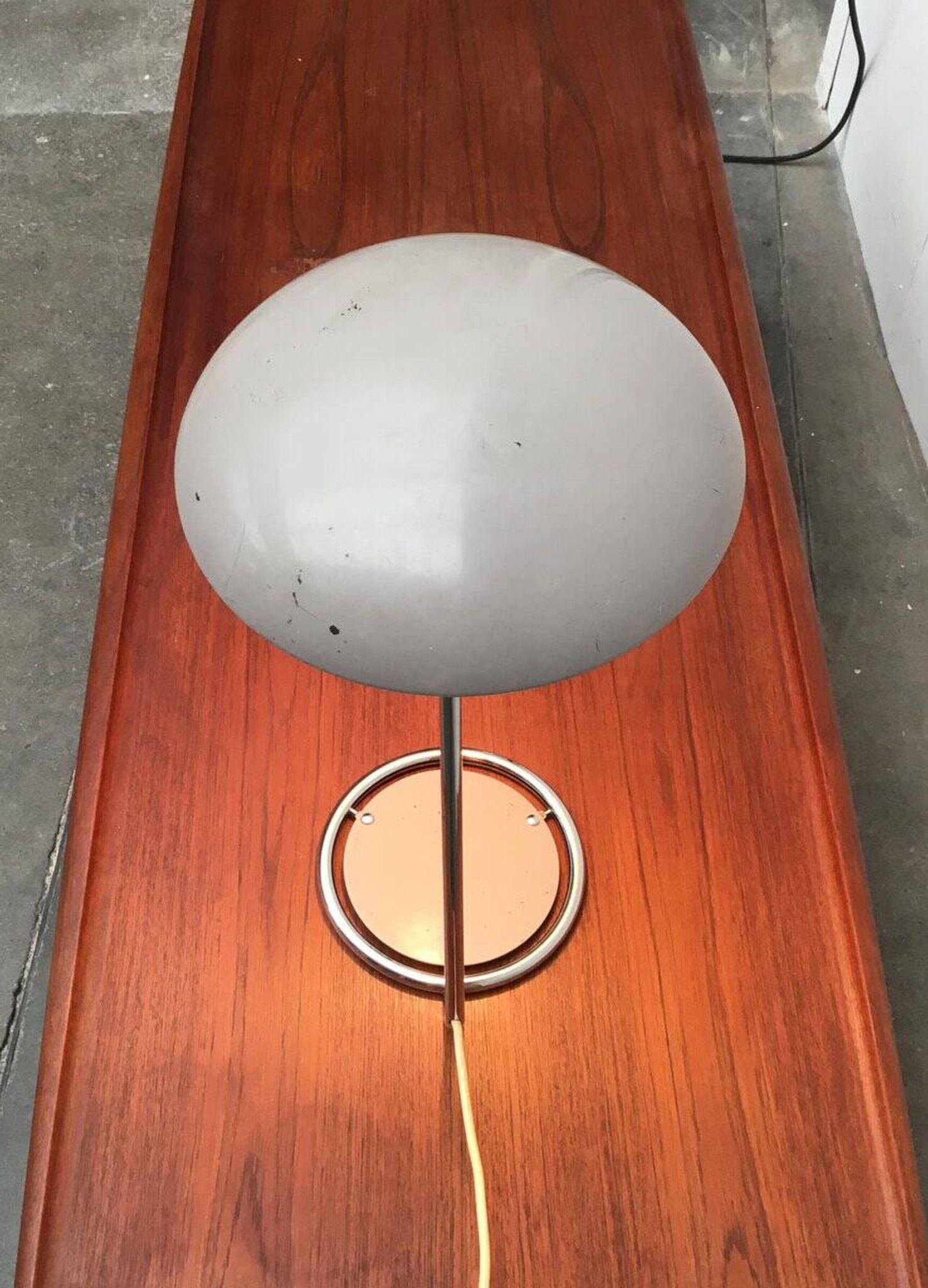 Mid-Century German table lamp model 6761 in metal by Christian Dell for Kaiser Leuchten, 1960s.
