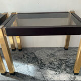 Pair of Hollywood Regency style side tables