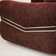 Brown velvet armchair, in the style of Adriano Piazzesi, Italy, 1980s.