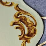 Miroir biseauté et églomisé style baroque vintage