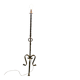 Brutalist floor lamp in twisted iron
