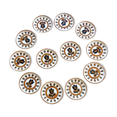 Set of 12 plates Boch La Louviere Belgium Vintage Kimono
