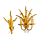 Pair of gilded wall sconces sheaves of wheat