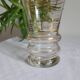 Flared glass vase with gold trim