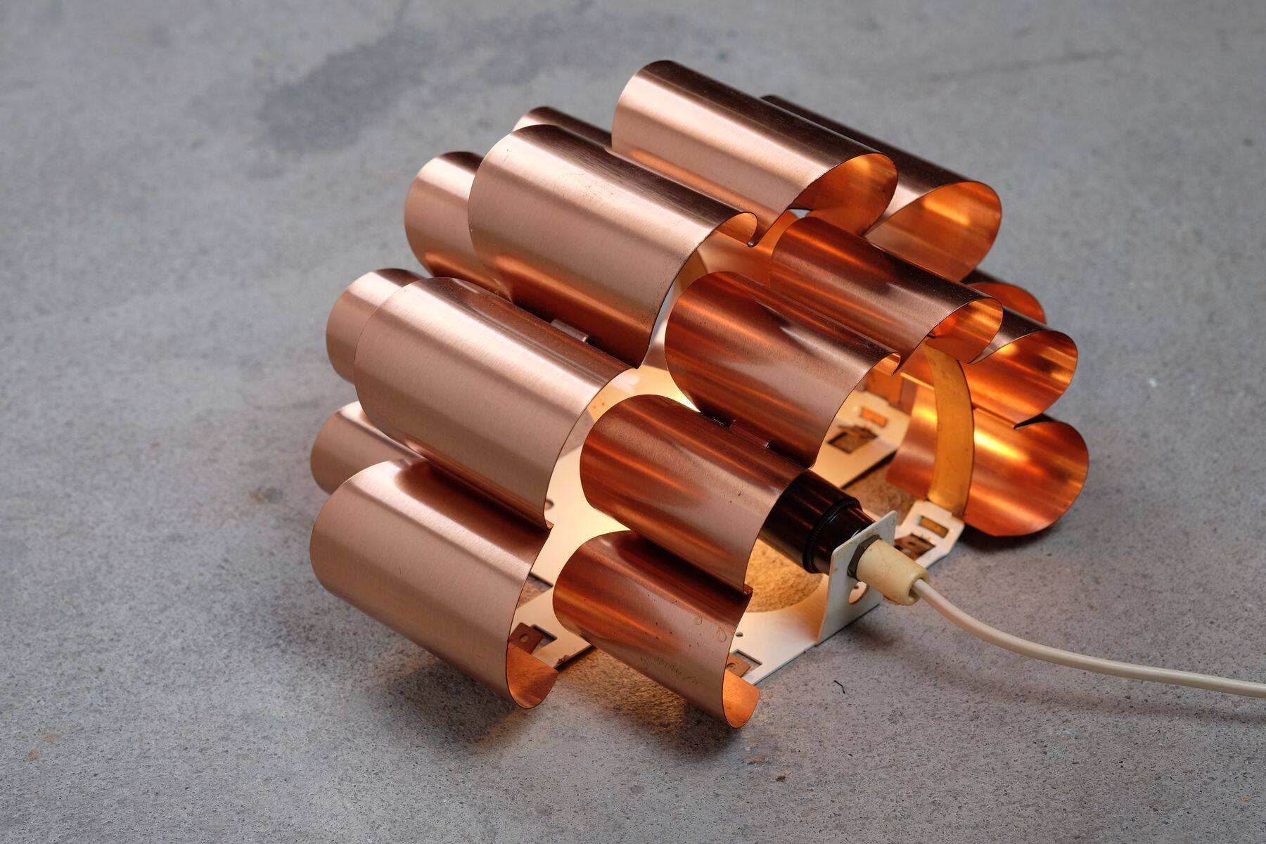 Mid-Century Wall Light in Copper by Werner Schou, Denmark