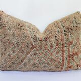 Vintage Moroccan kilim, Berber bujaad pillow, decorative pillow, Berber cushion.