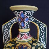 Art Deco ceramic vase, brightly colored abstract patterns