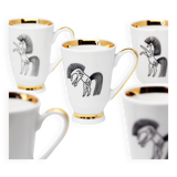 Porcelain glasses, Czechoslovakia, 1960s